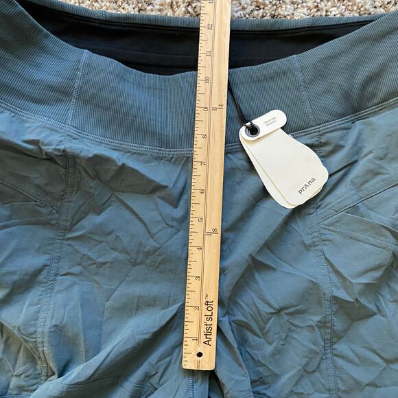 Prana Koen Capri Women's L Grey Blue Standard Fit Crop Mid Rise Soft Waistband - Picture 9 of 12